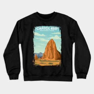 Capitol Reef National Park Vintage and Retro Travel Poster Crewneck Sweatshirt